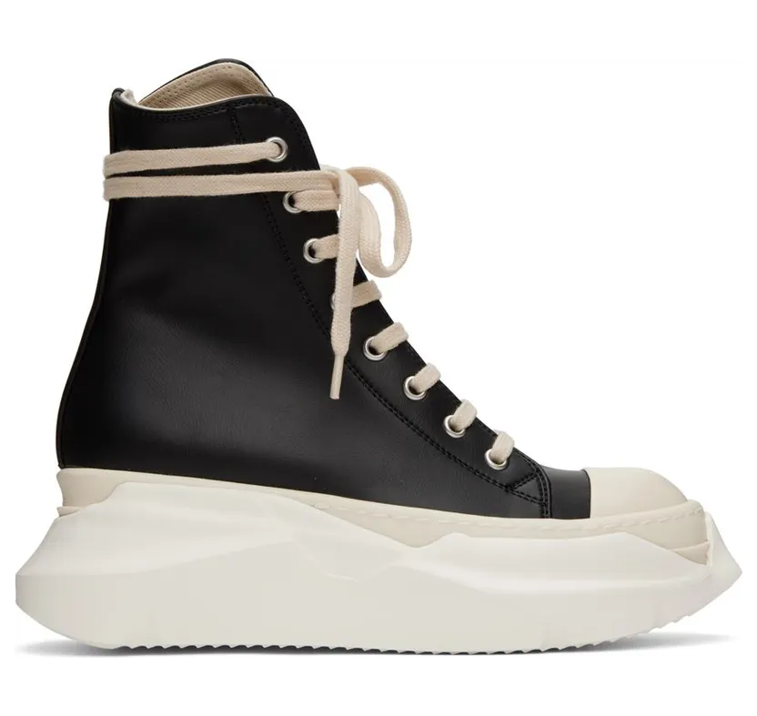 Rick owens Black Abstract High-Top 911 Black/Milk/Milk (DS02B4840 VL)