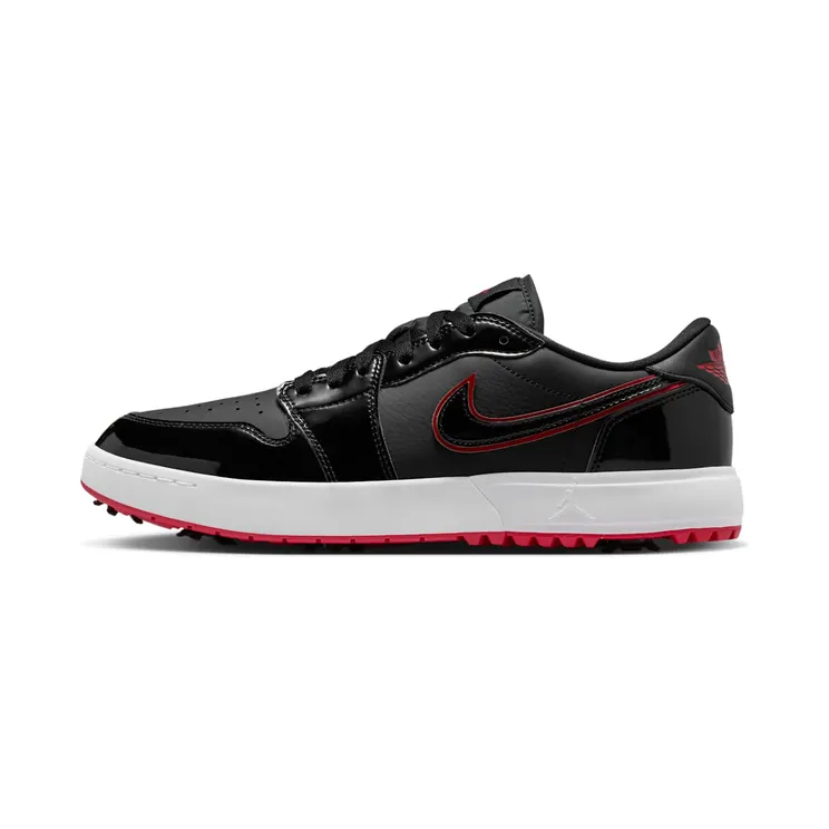 Air Jordan 1 Golf Low Bred – Patent Leather “Black / White / Varsity Red” (IQ3417-002)