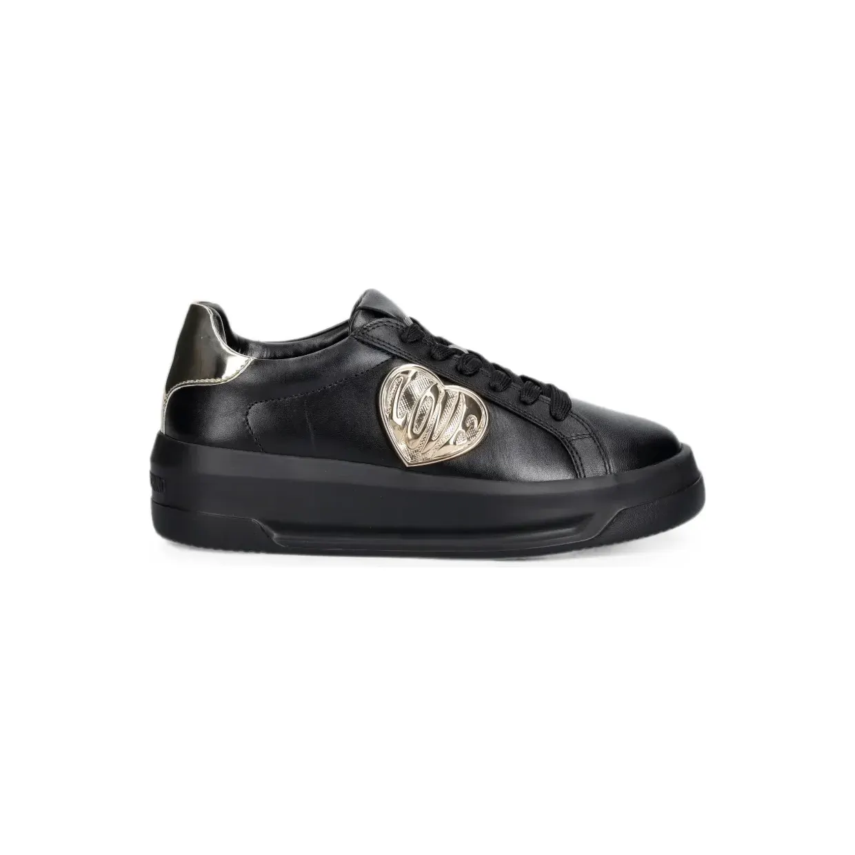 Love Moschino met hartpatroon en logoplakkaat “Black” (JA15235G1PIAR)