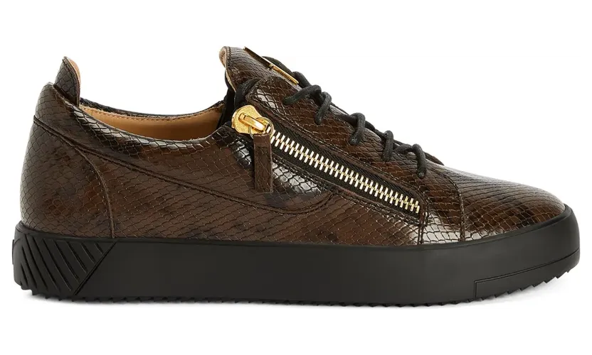 Giuseppe Zanotti Frankie Sneakers mit doppeltem Reißverschluss – Braun (RU20079H04)