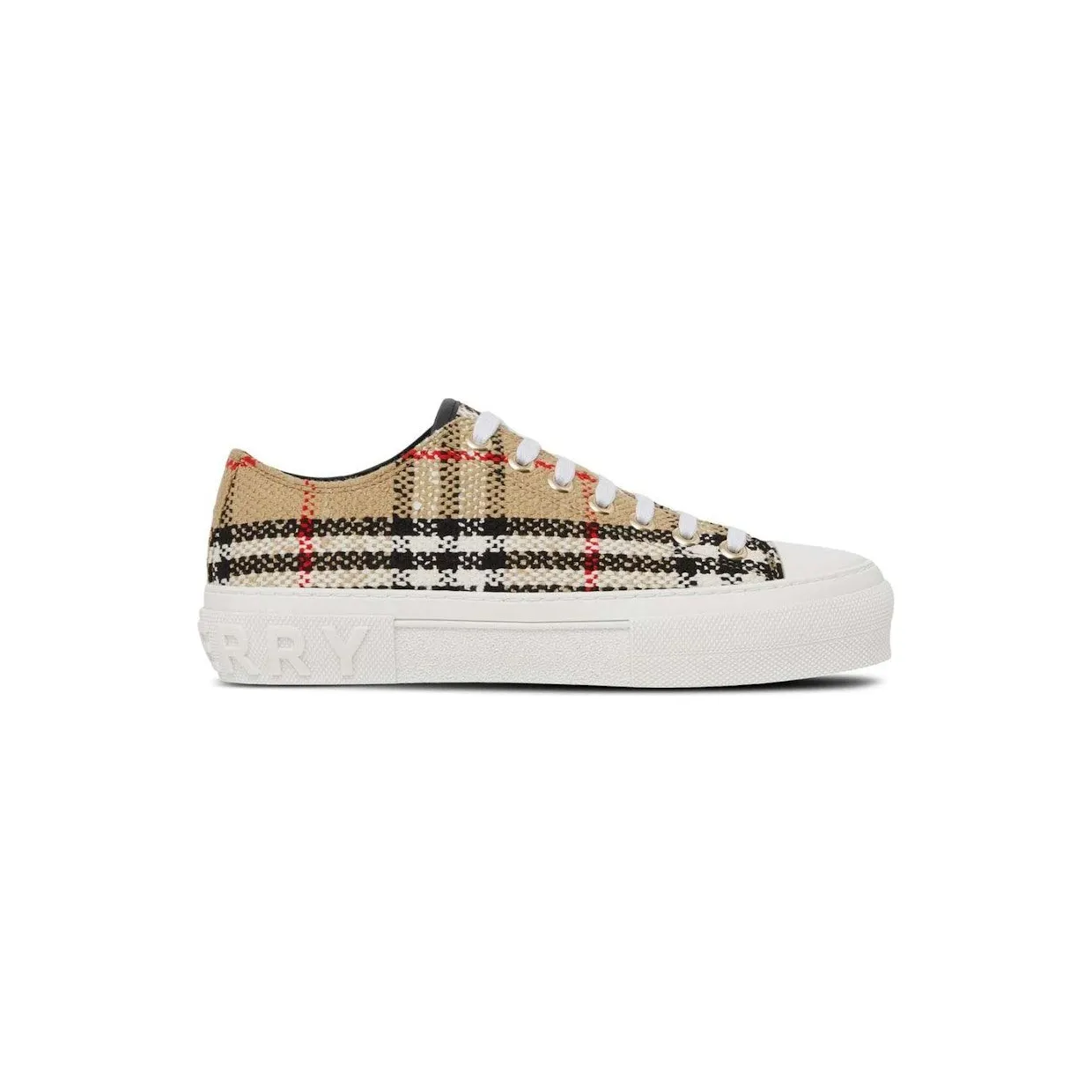 Burberry Vintage Check Boucle Low-Top Sneakers Beige (8064244)