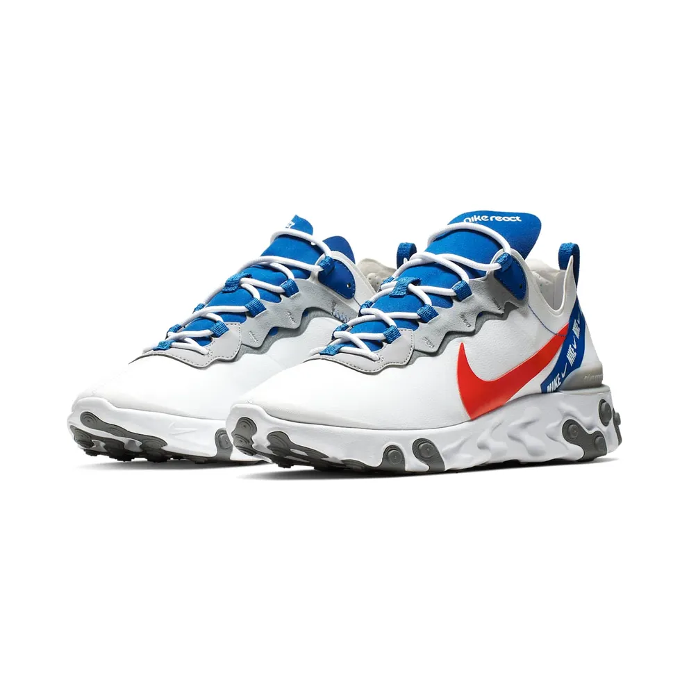 Nike React Element 55 White Game Royal (2019) (CD7340-100)