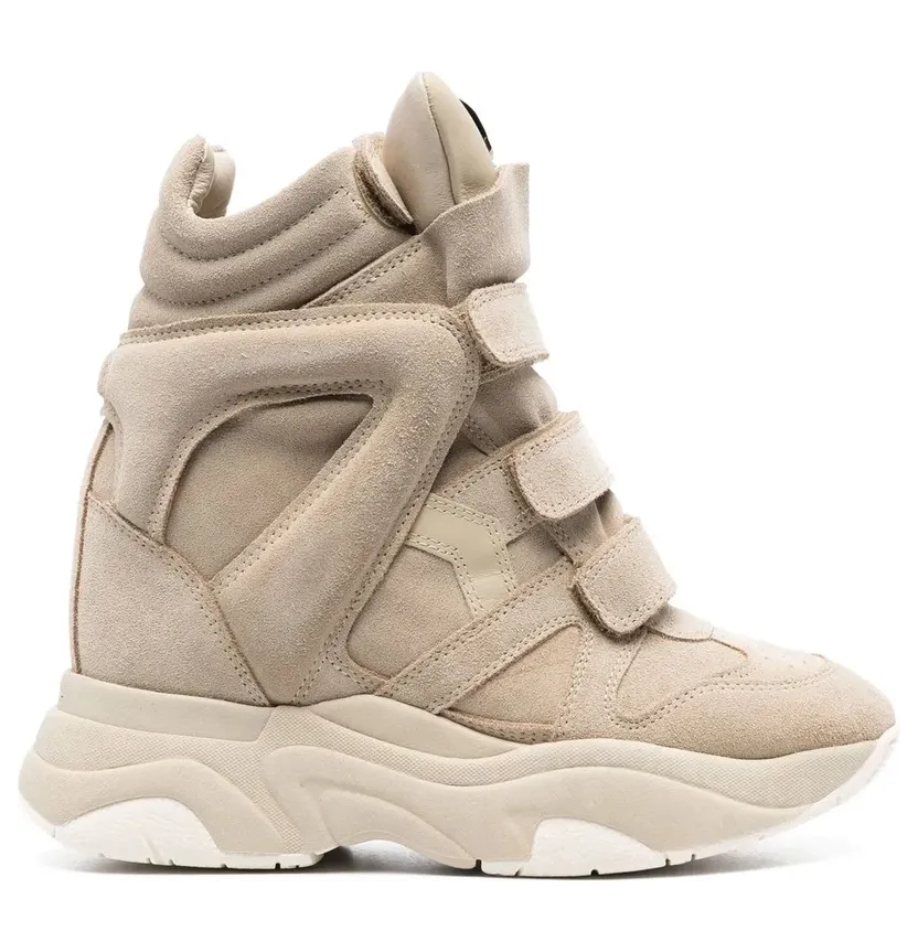 ISABEL MARANT Balskee sneakers met verborgen sleehak – Beige (BK0009FAA1E18S)