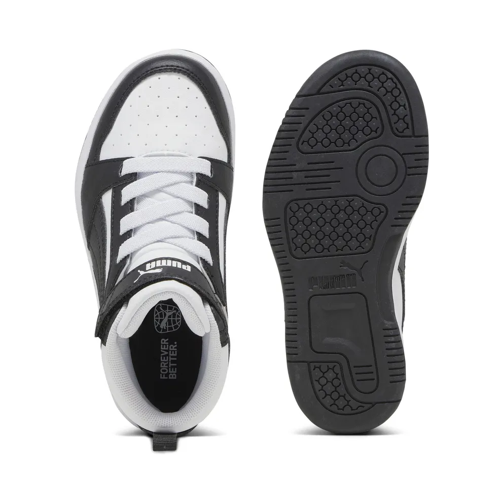 Puma Rebound V6 Mid “Puma White / Puma Black / Shadow Gray” (393832_01)