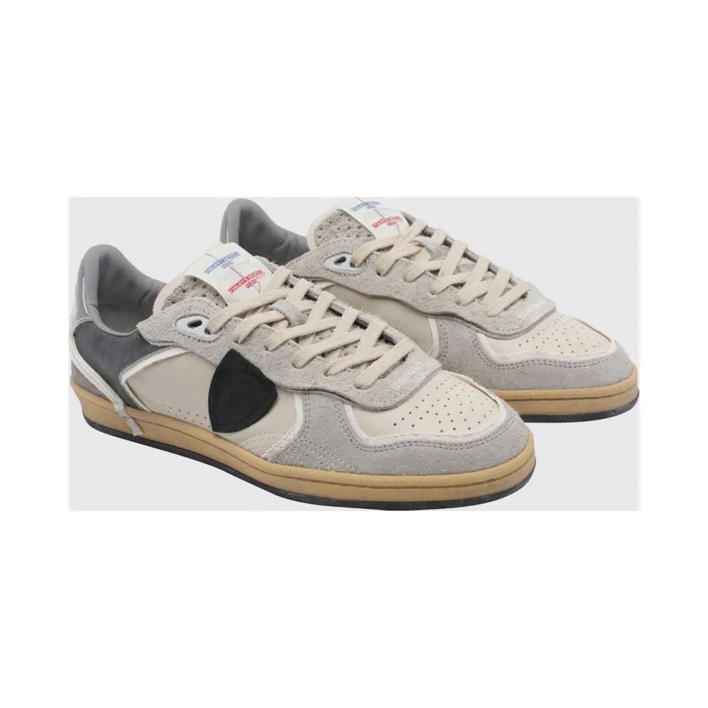 Philippe Model Pgal Suede Calfskin Low-Top with Perforated Toe Grey (PGLUVXE3)