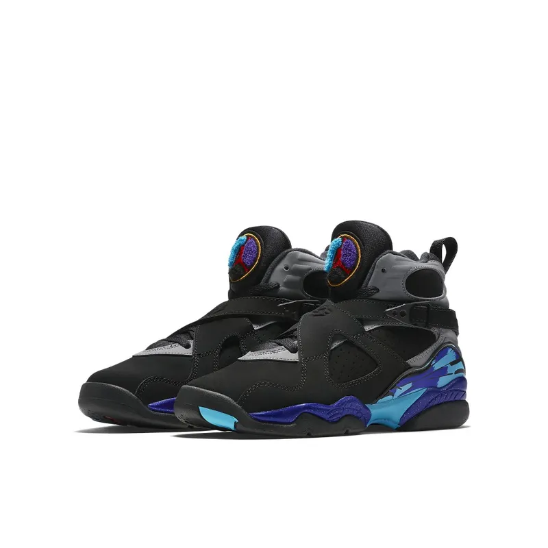 Jordan 8 Retro Aqua 2015 (GS) Black/Bright Concord-Aqua Tone (305368-025)