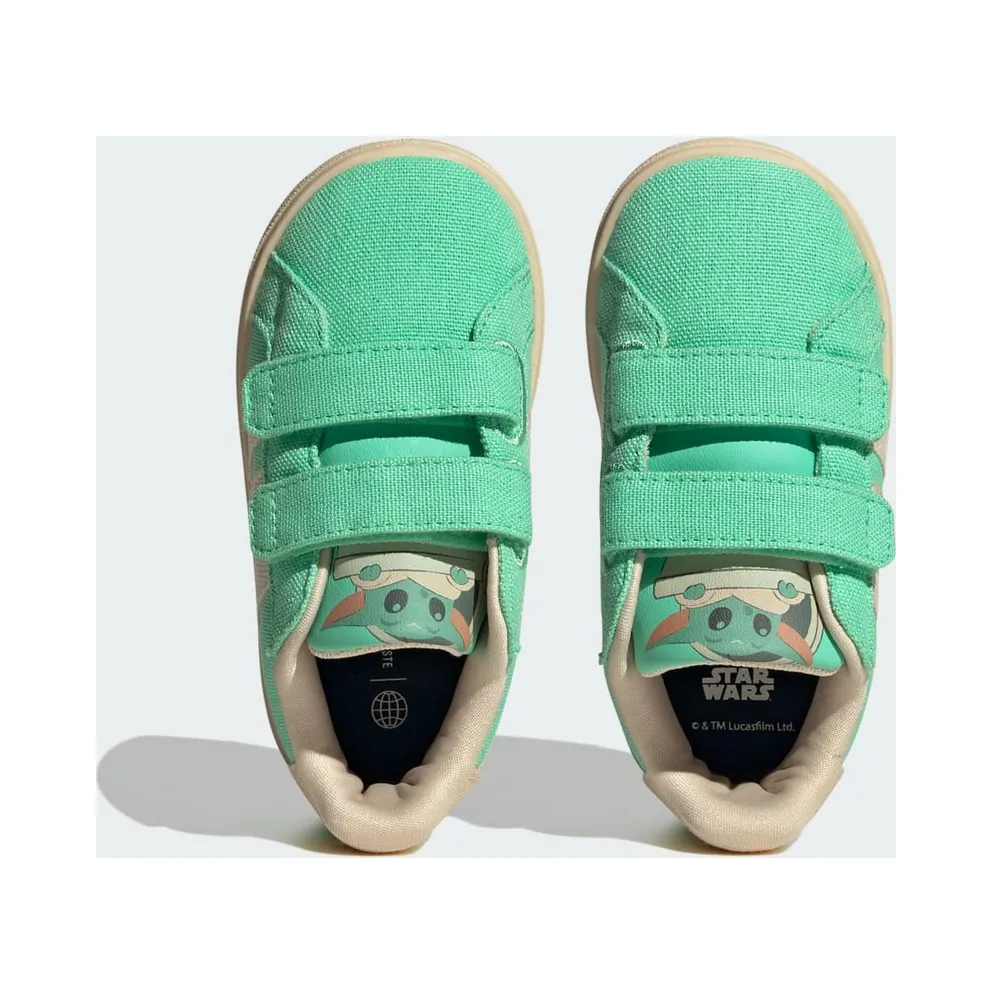 adidas Grand Court x Disney Grogu Green Glow / Sand Strata / Sand Strata (IG0450)