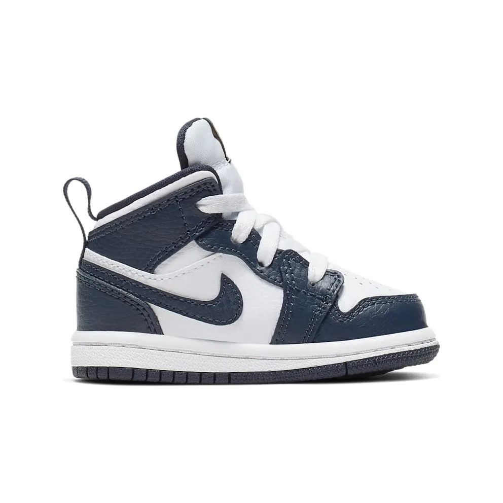 Jordan 1 Mid White Metallic Gold Obsidian (TD) White/Metallic Gold-Obsidian (640735-174)