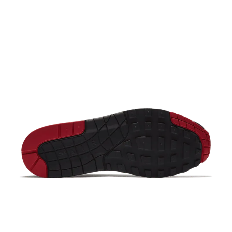 Nike Air Max 1 Mini Swoosh Bred Black/Oil Grey-University Red (875844-007)