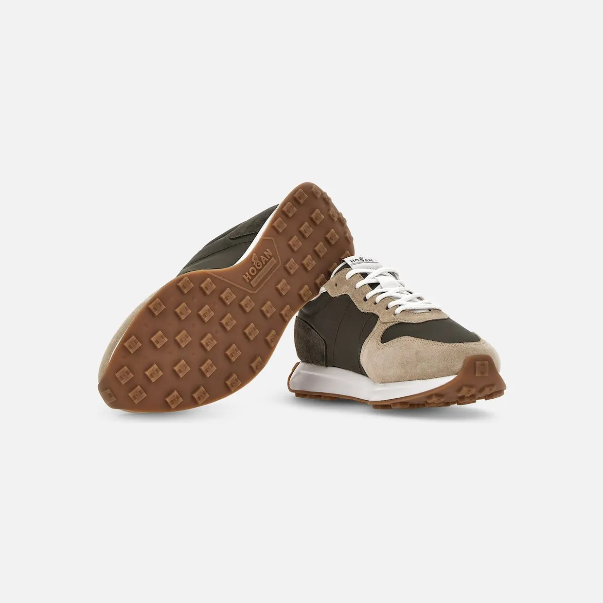 Sneakers Hogan H601 Red Brown Beige (HXM6010EG014B700ZB) (4)