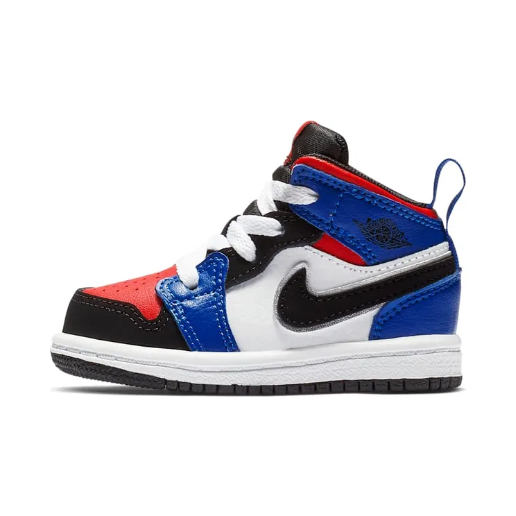 Air Jordan 1 Mid TD ‘Top 3’ White/Hyper Royal-University Red-Black (640735-124)
