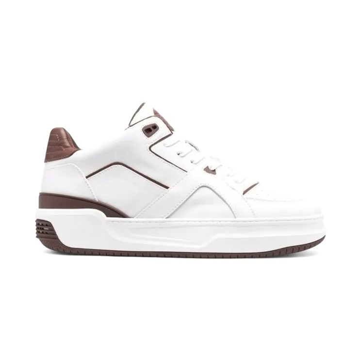 Just Don Luxury Courtside Low White Burgundy (32JUSQ03 226351 25)