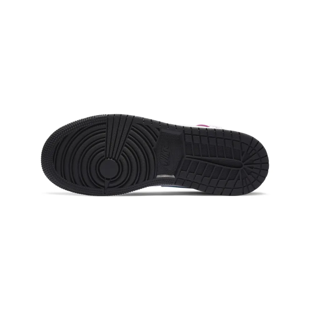 Jordan 1 Mid White Black Cyber Pink (GS) White/Cyber-Active Fuchsia-Black (CZ9835-100)