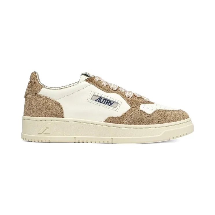 Autry Medalist Leather Low Marshmallow Sand Glitter (AULW-TA03)