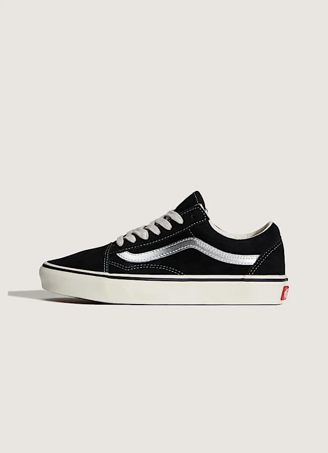 Vans Old Skool Metallic Sidestripe Black Silver (VN000E8WYG4)