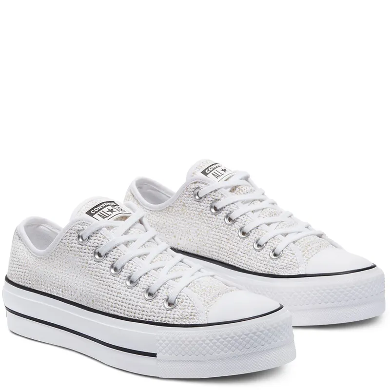 Converse Ademende Platform Chuck Taylor All Star Low Top White/black/white (570792C)