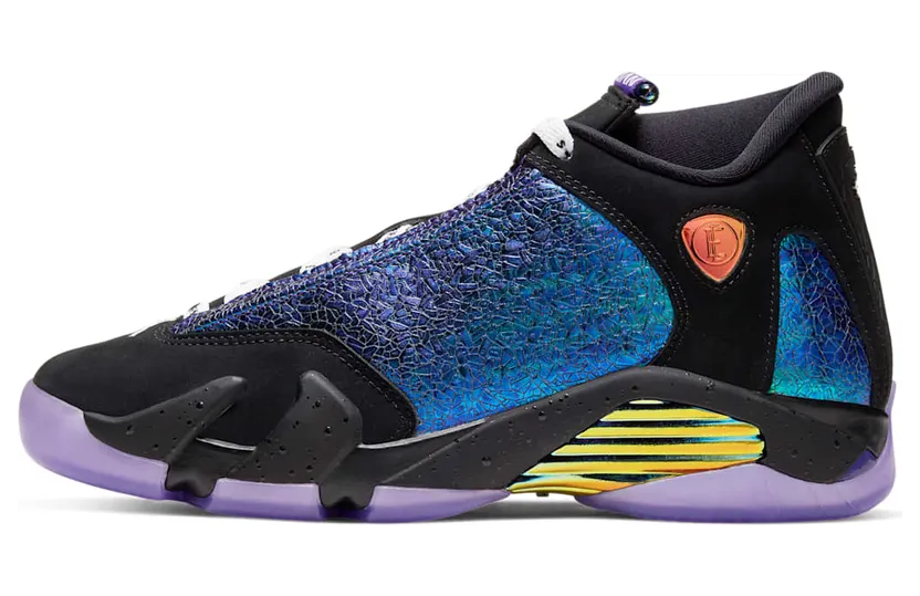 Air Jordan 14 Retro’Doernbecher’ 2019 GS Black/Court Purple/Multi-Color/White (CV2470-001)