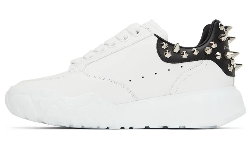 Alexander McQueen White Leather Court Sneakers (708081WICD5) (3)