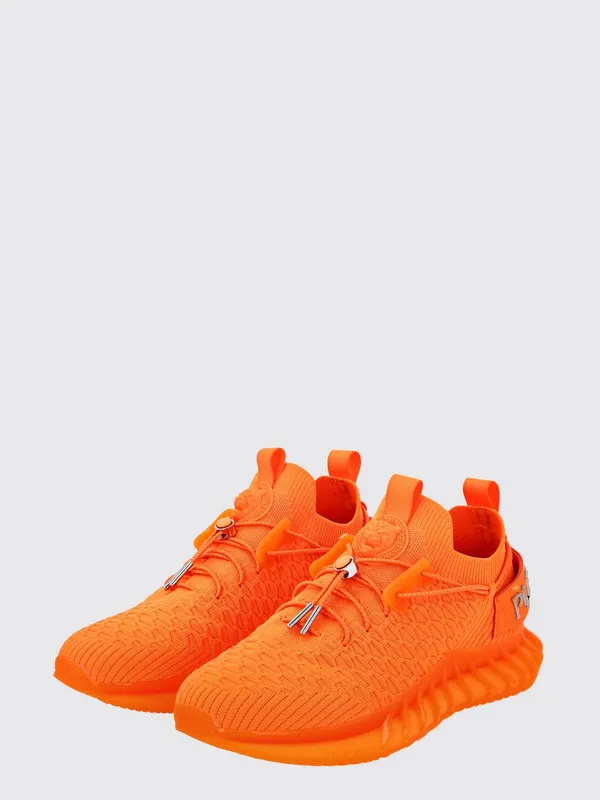 Plein Sport Technical Knit Low-Top with Elasticated Ankle and Double Pull Tab Orange (SADSUSC0520STE003N86)