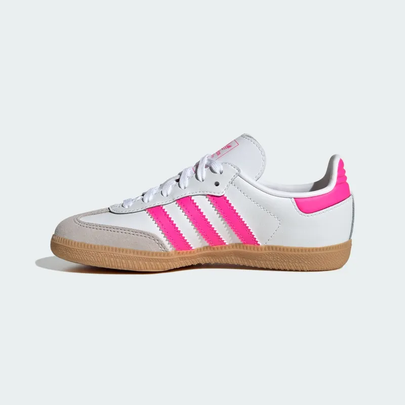 Adidas Samba OG Kids Cloud White / Lucid Pink / Gum (JQ2827)