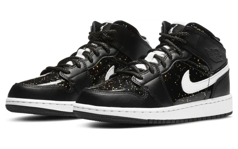 Air Jordan 1 Mid SE GS Black Glitter (AV5174-001)