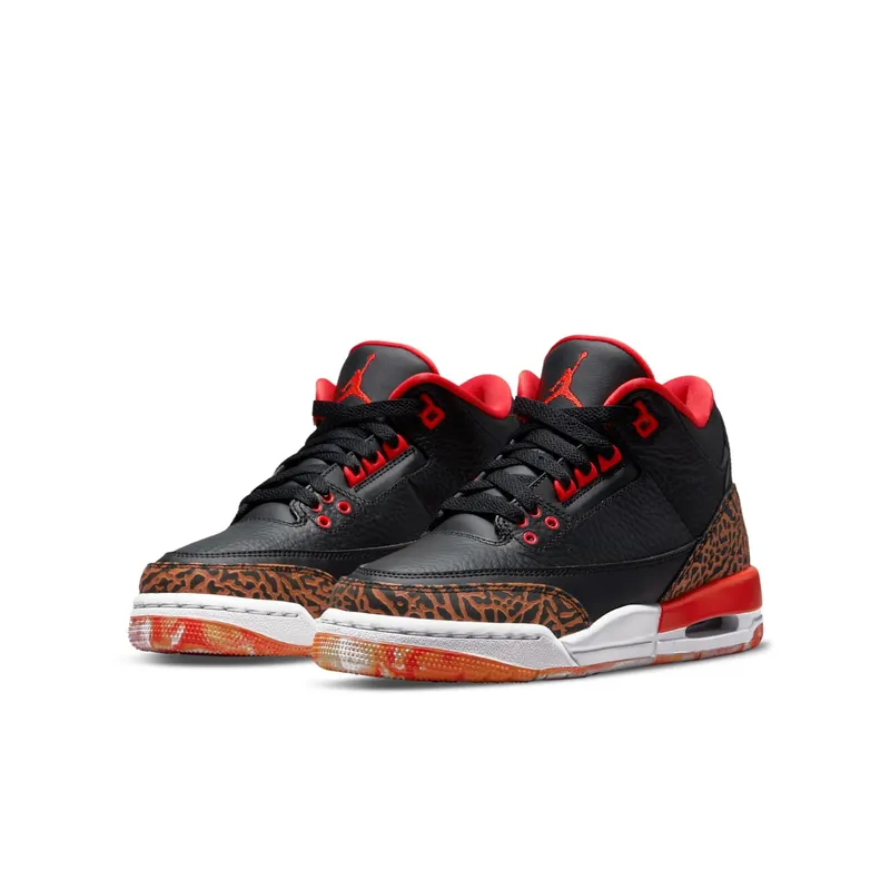Air Jordan 3 Retro Black Team Orange (GS) (441140-088)