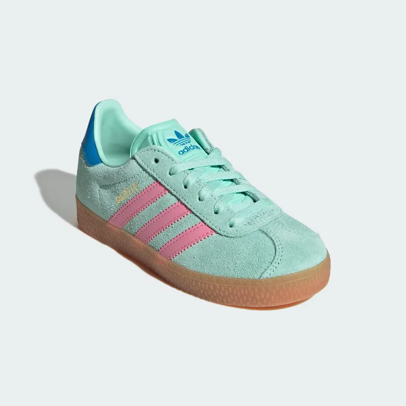 Adidas Gazelle Kids Clear Mint / Bliss Pink / Bright Blue (JP7130)