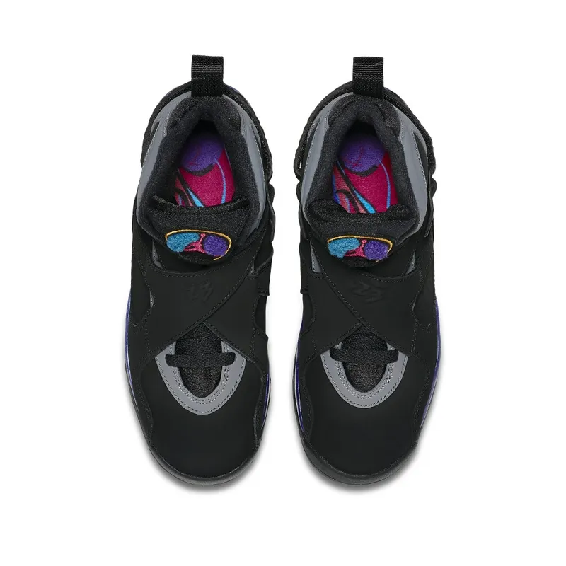 Jordan 8 Retro Aqua 2015 (GS) Black/Bright Concord-Aqua Tone (305368-025)