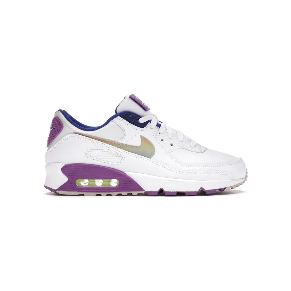 Nike Air Max 90 Easter (2020) (W) White/Multi-Color-Purple Nebula (CJ0623-100)