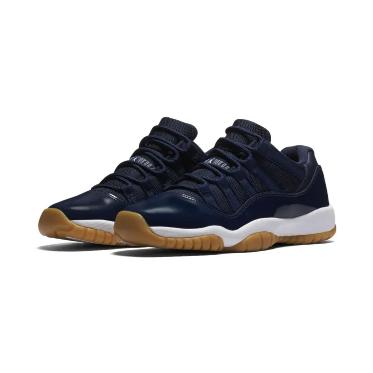 Air Jordan 11Retro Low ‘Navy Gum’ GS Midnight Navy/White-Gum Light Brown (528896-405)