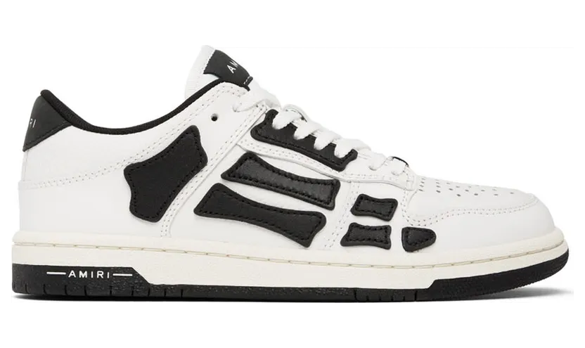 AMIRI White & Black Skel Sneakers (PS22WFS003-111)