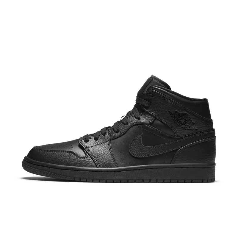 Air Jordan Nike AJ I 1 Mid Triple Black (2020) (554724-091)
