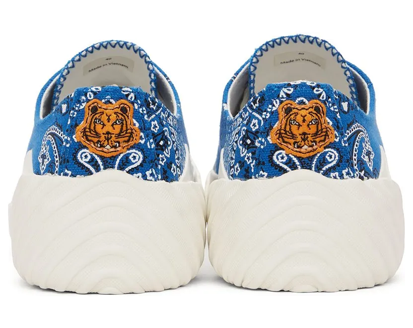 Kenzo Blue Tiger Crest Sneakers (FC55SN430F74) (4)
