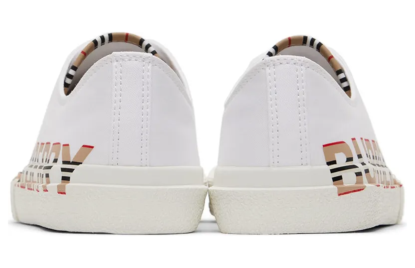 Burberry Kids White Icon Stripe Logo Sneakers (8038500) (2)