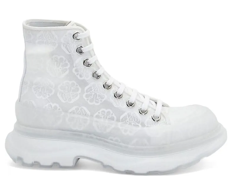 Alexander McQueen Tread Slick Boot White Transparent (658086 W4Q32 9337)