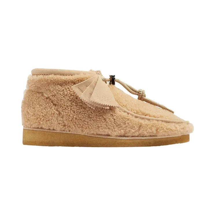 Clarks Originals Wallabee Boot Moncler 1952 Beige Shearling (26168837)