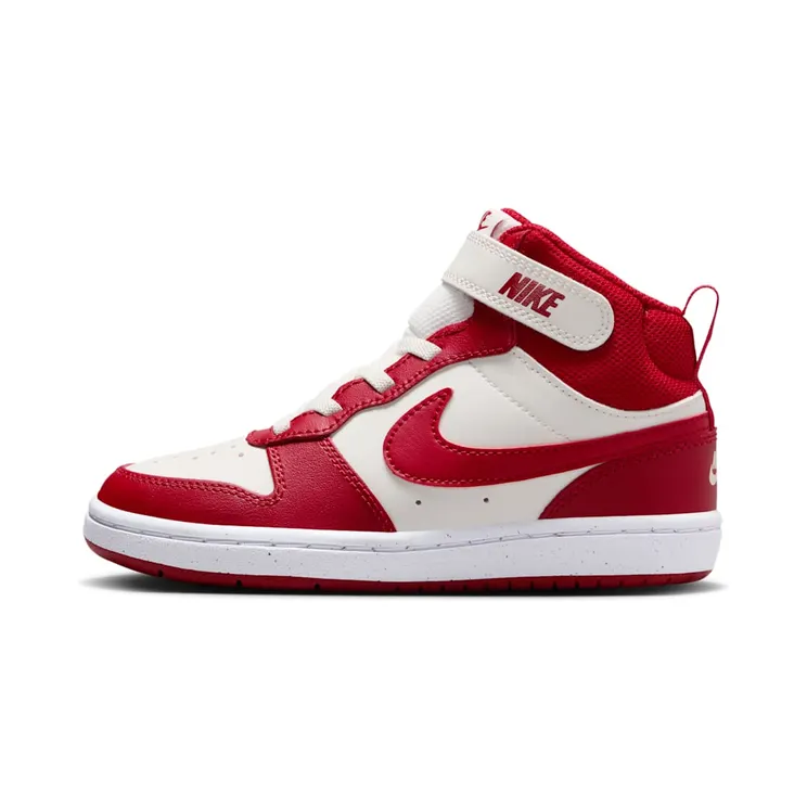 Nike Court Borough Mid 2 “Sail / White / Gym Red” (CD7783-124)