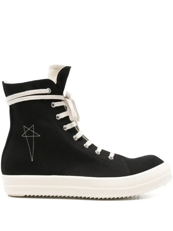 Rick Owens DRKSHDW Sneakers with Embroidered ster and ritssluiting – Black (DU02E7807DOEM8)