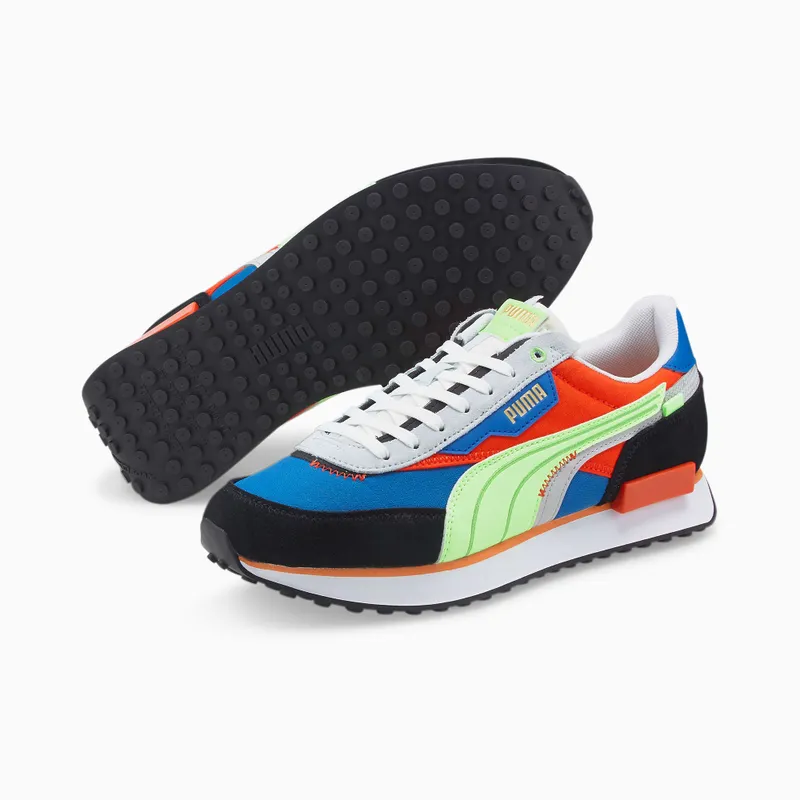 Women’s PUMA Future Rider Displaced Victoria Blue/Fizzy Lime (383148-02)