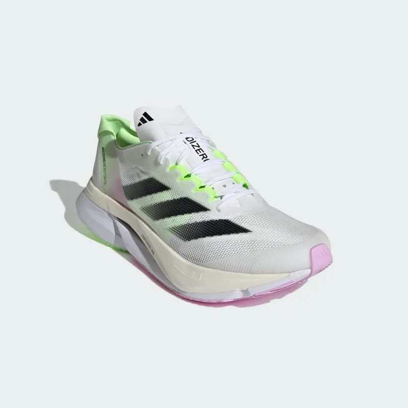 adidas Adizero Boston 12 Cloud White / Core Black / Green Spark (IG3321)