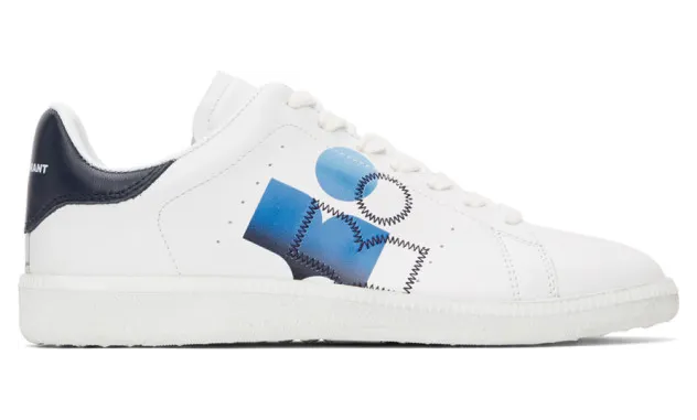 Isabel Marant White and Blue Billyo Sneakers (21PBK0342-21P034S)