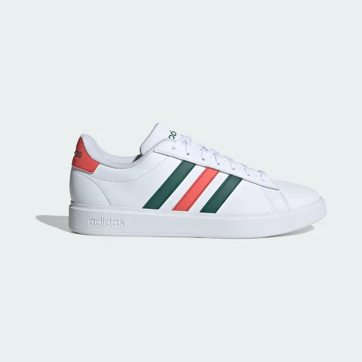 Adidas Grand Court Cloudfoam Comfort Cloud White / Collegiate Green / Preloved Scarlet (IG9220)