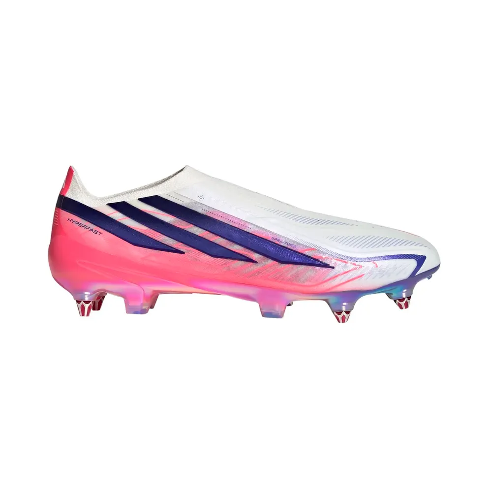 adidas F50 Hyperfast Elite Laceless Soft-ground Football Boots “Cloud White / Solar Purple / Solar Turbo” (KJ6087)