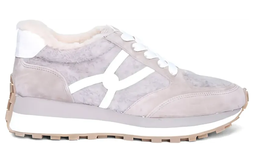 Veronica Beard Valentina Sneakers mit Shearling – Grau (I6694M2)