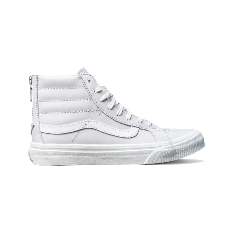Vans Sk8-Hi Slim Zip Leather White Wind Blanc de Blanc (VN08GRMWU)