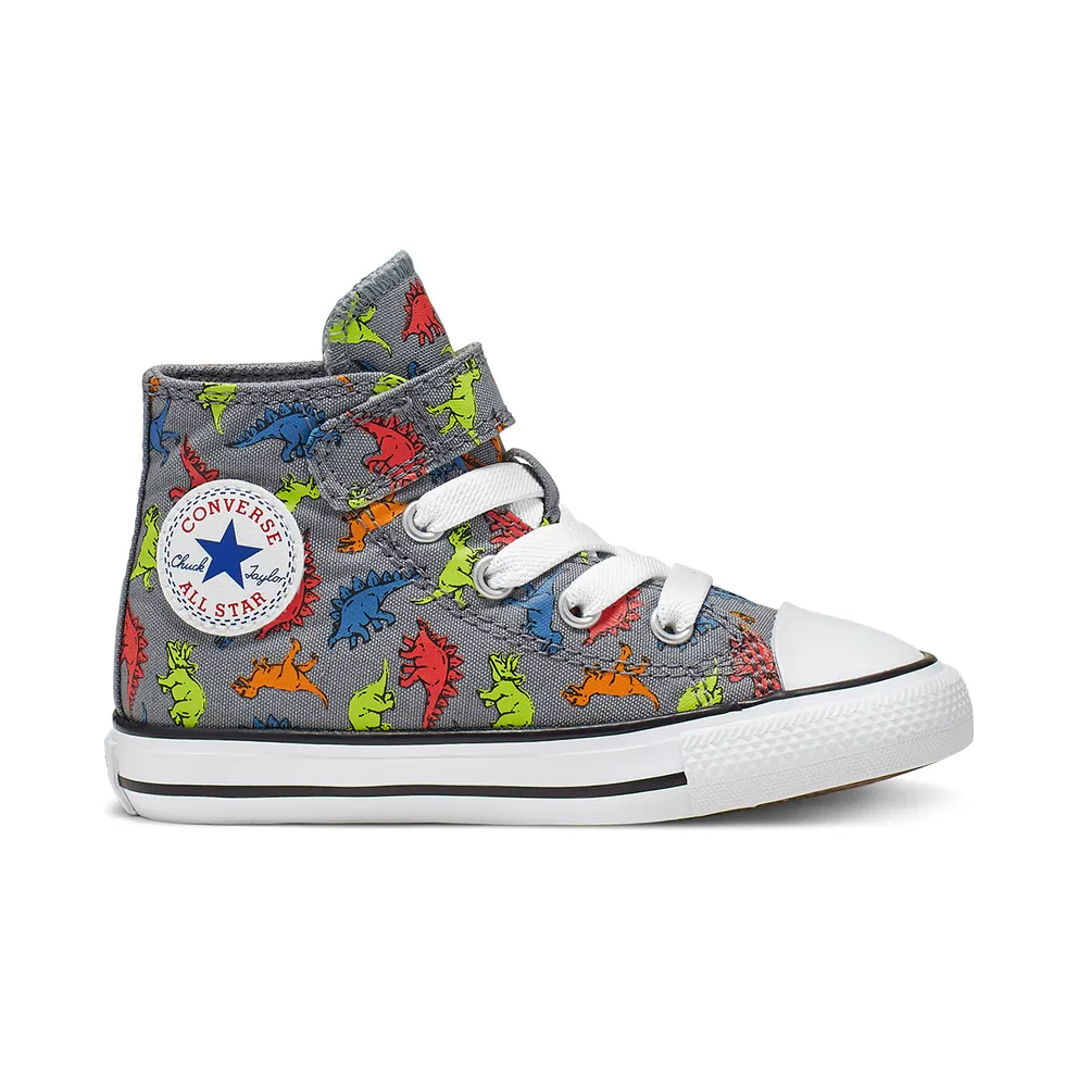 Converse Dinoverse Hook and Loop Chuck Taylor All Star High Top Cool Grey/black/white (766202C)
