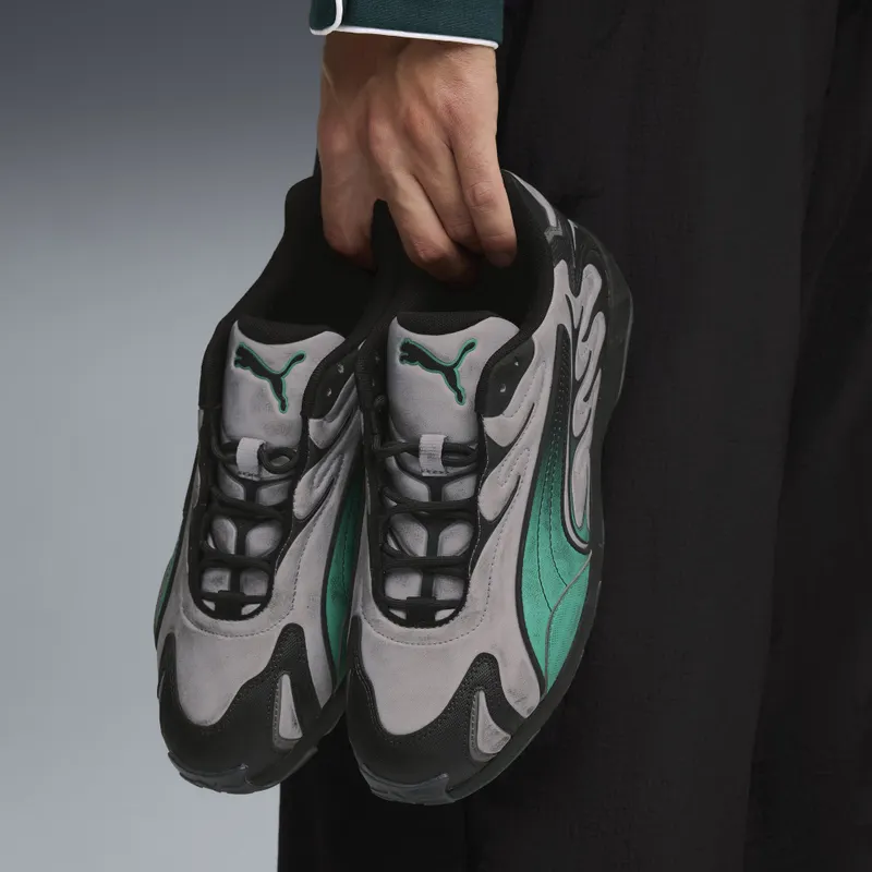 Puma Inhale Distressed “Vibrant Silver / Vibrant Green” (404532_01)