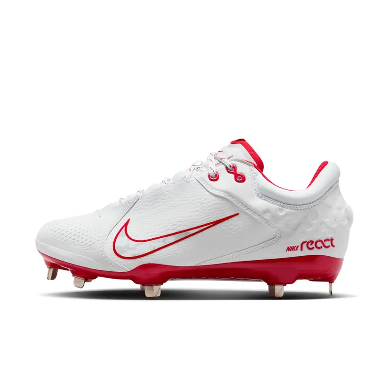 Nike Hyperdiamond 4 Elite White Pure Platinum University Red (FZ0923-104)