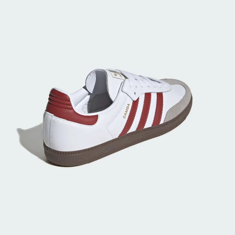 Adidas Samba OG Cloud White / Preloved Ruby / Clear Granite (JH8798)