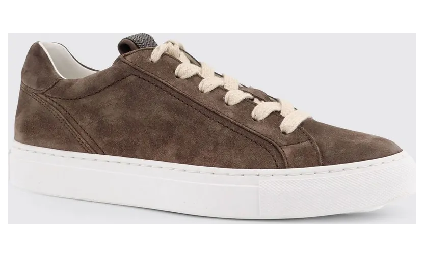 Brunello cucinelli Suede Sneakers with Monile Mud (MZSFG2525C8769)
